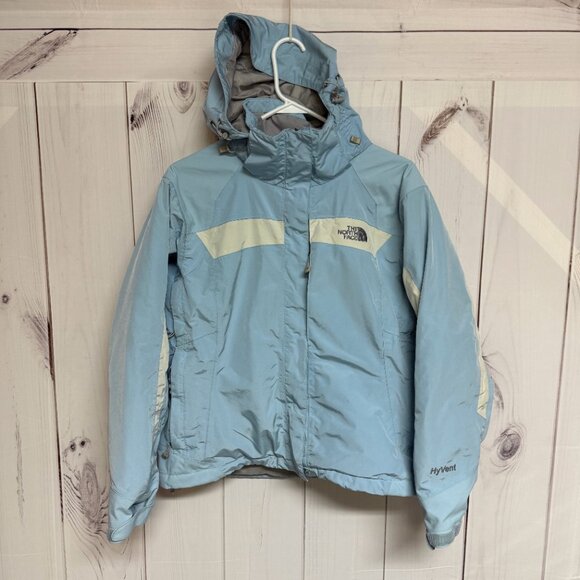 The North Face HyVent Insulated Jacket Women’s Medium Light Blue EUC - Picture 1 of 14